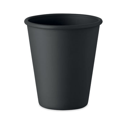 Vaso negro eutilizable de pared simple en PLA de maíz
