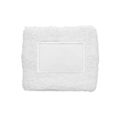 Muñequera blanca de tejido de toalla 