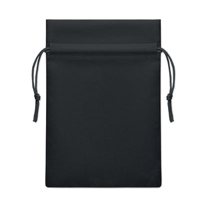 Vista frontal de bolsa pequeña de RPET negra