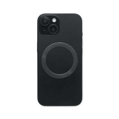 Teléfono móvil con anillo imantado para poder sujetarlo en un soporte con imán