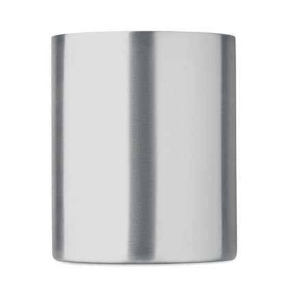Taza de acero inoxidable vista trasera