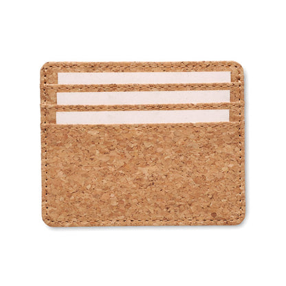 Tarjetero de corcho con espacio para 3 tarjetas. RFID