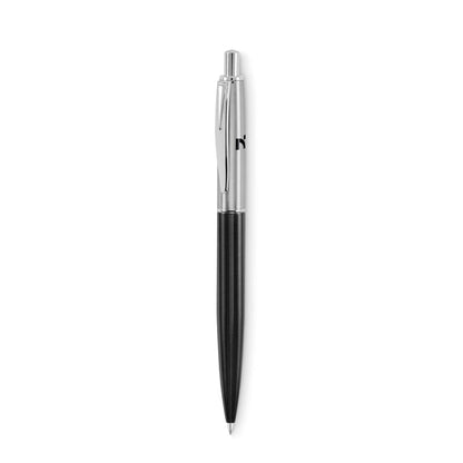 Vista frontal de boli cromado y negro
