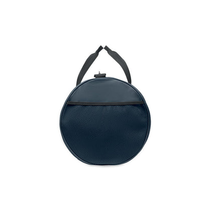 Vista lateral de bolsa de deporte marino con 2 asas y bolsillo