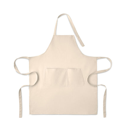 Delantal de algodón con bolsillo