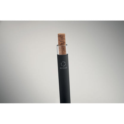 Parte superior de boli negro con pulsador de bambú