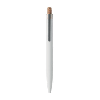 Parte superior de boli blanco con pulsador de bambú