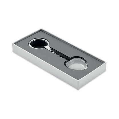 Caja blanca para llavero con forma de corazón