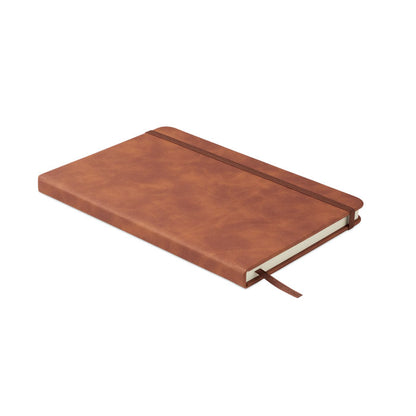 Libreta de tapa dura de PU imitación cuero marrón