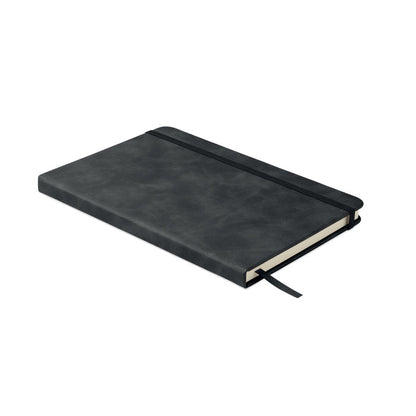 Libreta de tapa dura de PU imitación cuero negra