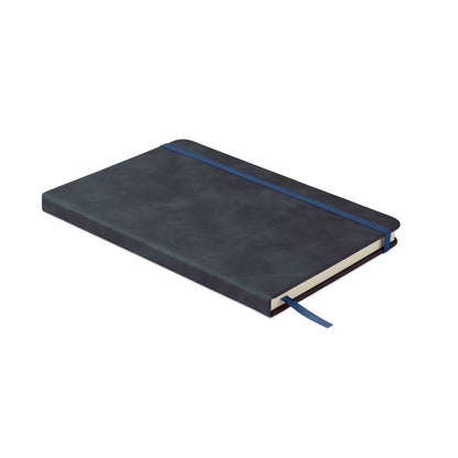 Libreta de tapa dura de PU imitación cuero azul marino