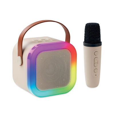 Set de karaoke con micrófono y altavoz con luces LEd