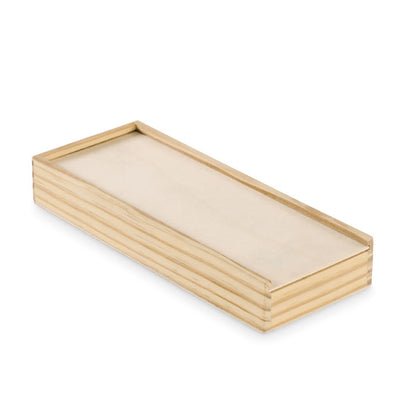 Caja de juego de dominó de madera