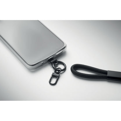 Móvil con pulsera negra de carga