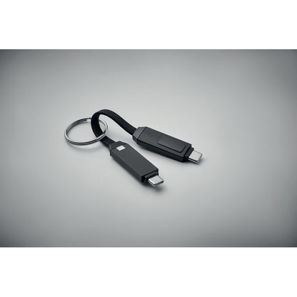 Lalvero multifunción negro con cable de carga sobre fondo gris