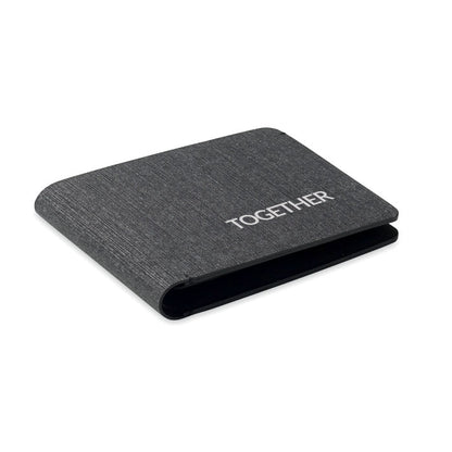 Billetera de hombre negra personalizada con logotipo