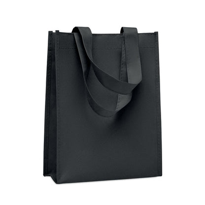 Bolsa pequeña negra de RPET con fuelle