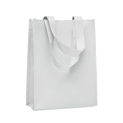 Bolsa pequeña blanca de RPET con fuelle