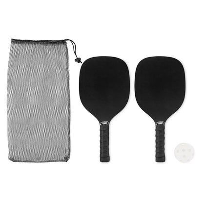 Set de pickleball con 2 palas, pelota y bolsa de red