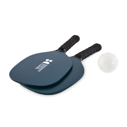 Pala de pickleball color azul marino personalizada con logotipo