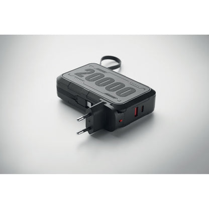 Batería externa negra de 20000mAh