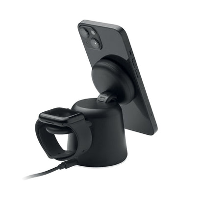 Soporte para teléfono con base de carga integrada