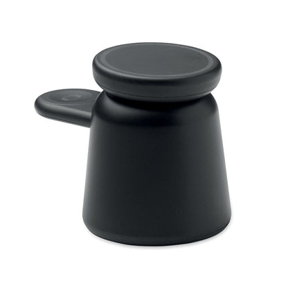 Base de carga y soporte para teléfono negro