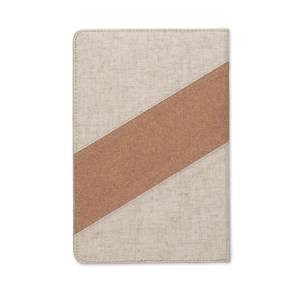 Contraportada de libreta de algodón y corcho