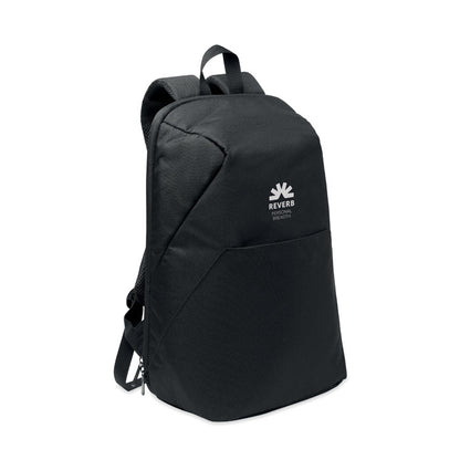 Mochila negra para portátil con antirobo con logo impreso