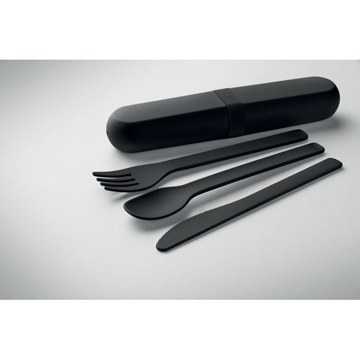 BITEFUL - Set de cubiertos y funda PLA