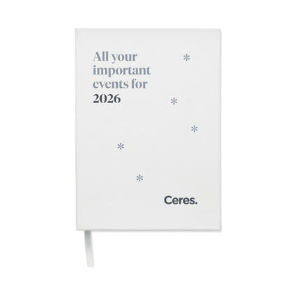 Portada de agenda blanca personalizada con logotipo