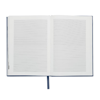 Agenda día página azul marino abierta