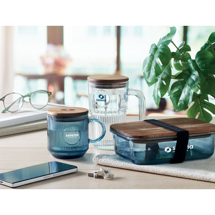 VITRIO MUG - Taza de vidrio acanalado 300ml