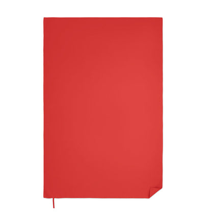 Toalla de microfibra blanca extendida