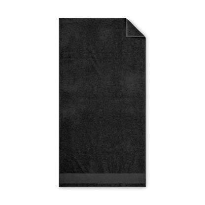 Toalla negra extendida en vertical