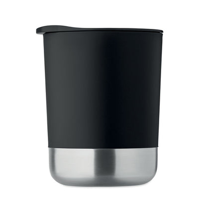 Detalle de la base de acero inoxidable del vaso