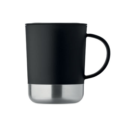 Vaso de PP negro vista lateral