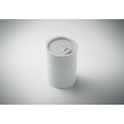 Vaso blanco visto desde arriba