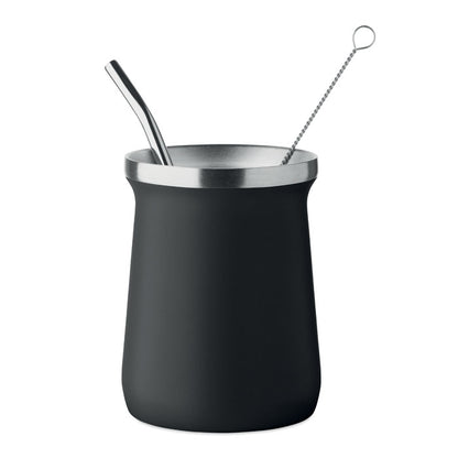 Vaso de yerba mate en color negro
