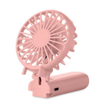 Ventilador azul plegado con batería incluida