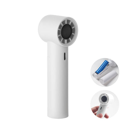 Ventilador mini de mano blanco con diseño compacto