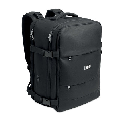 Mochila de cabina apoyada sobre suelo interior