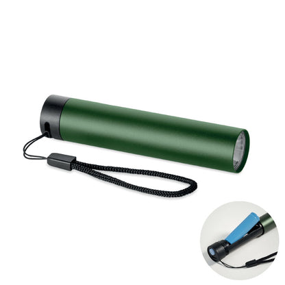 Linterna recargable de aluminio verde