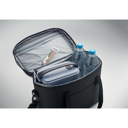 Bolsa nevera abierta mostrando interior isotérmico