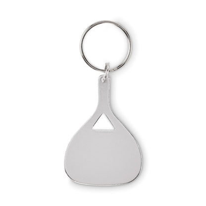Llavero pala de aluminio reciclado vista superior