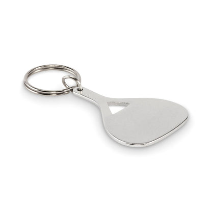 Llavero pala gris de aluminio reciclado con anilla