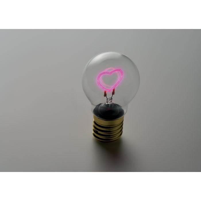 LUMIGLOW - Bombilla LED decorativa con diseño de filamento en forma de corazón y base de rosca.