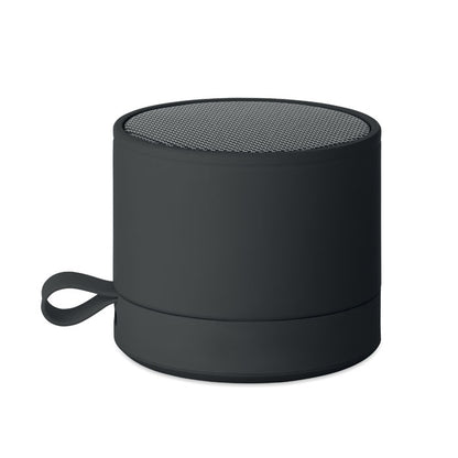 Altavoz negro con asa vista lateral
