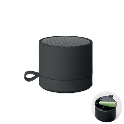 Altavoz inalámbrico 3W negro con acabado de goma