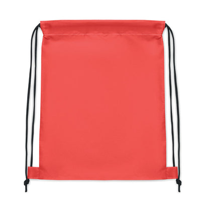 Mochila de cuerdas roja vista trasera